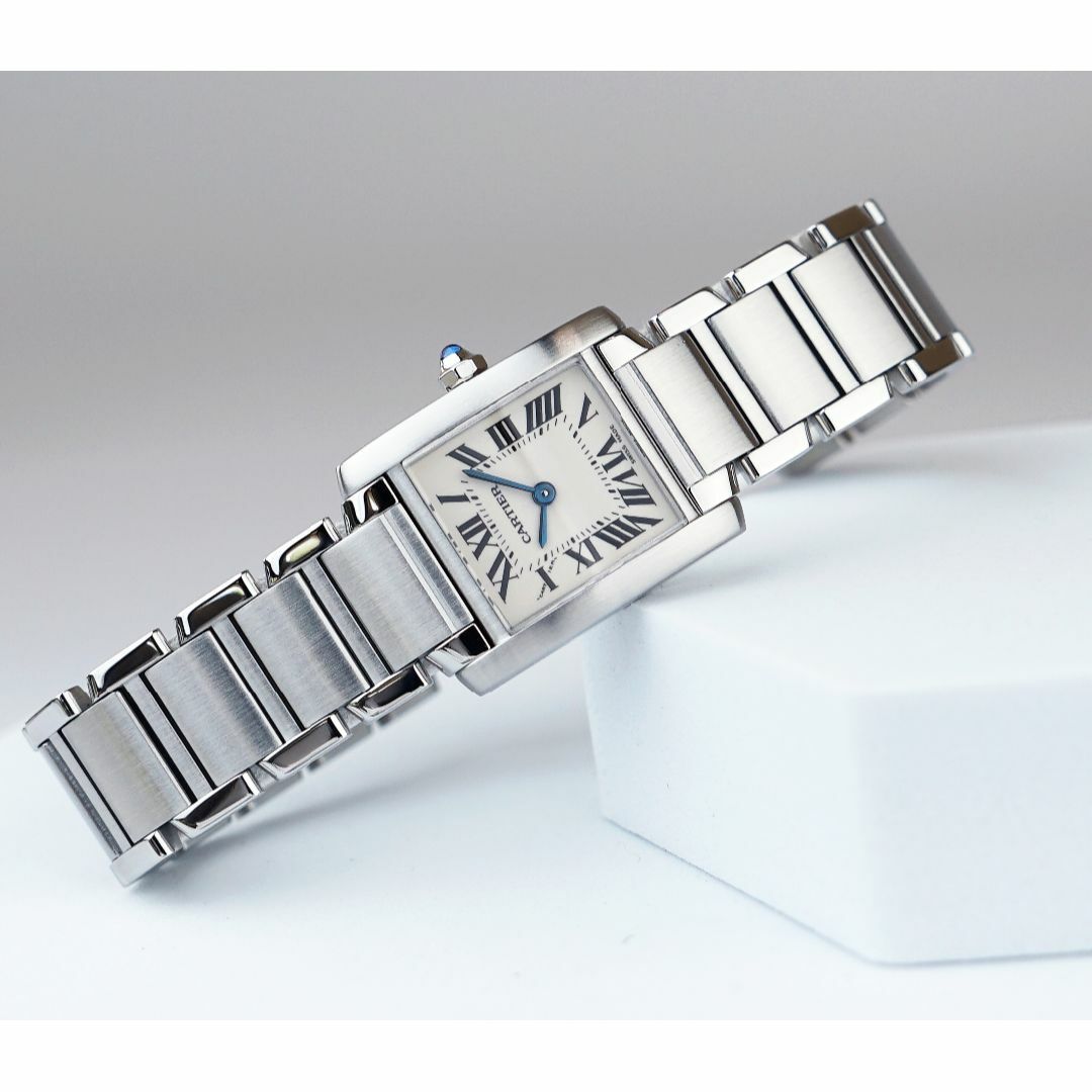 Cartier(カルティエ)の美品 カルティエ タンク フランセーズ シルバー ローマン SM Cartier レディースのファッション小物(腕時計)の商品写真