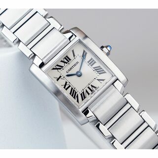 カルティエ(Cartier)の美品 カルティエ タンク フランセーズ シルバー ローマン SM Cartier(腕時計)