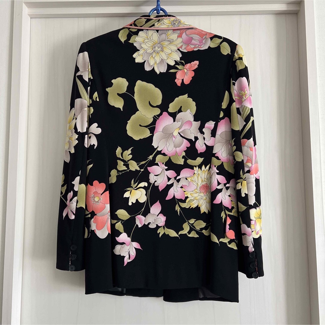 レオナール 美品 LEONARD ジャケット 花柄 絹 40-