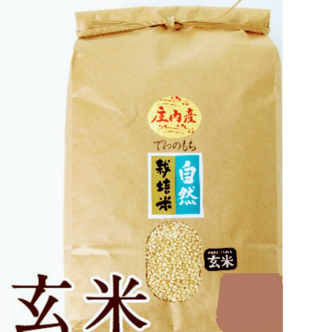 米/穀物自然栽培 でわのもち(もち米) 令和４年産 玄米 ５kg