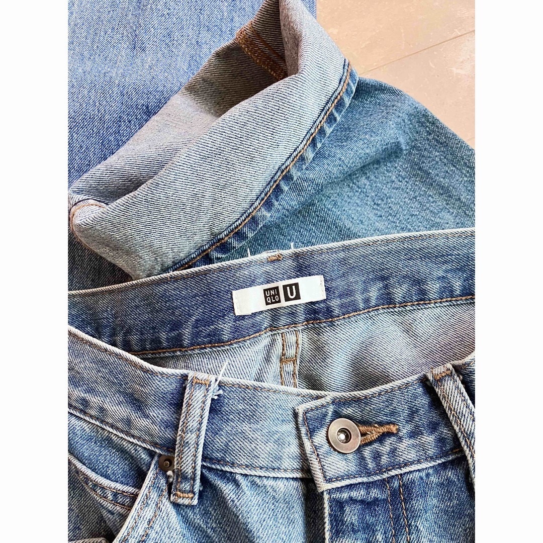 UNIQLO Washed denim straight 25inch レディースのパンツ(デニム/ジーンズ)の商品写真