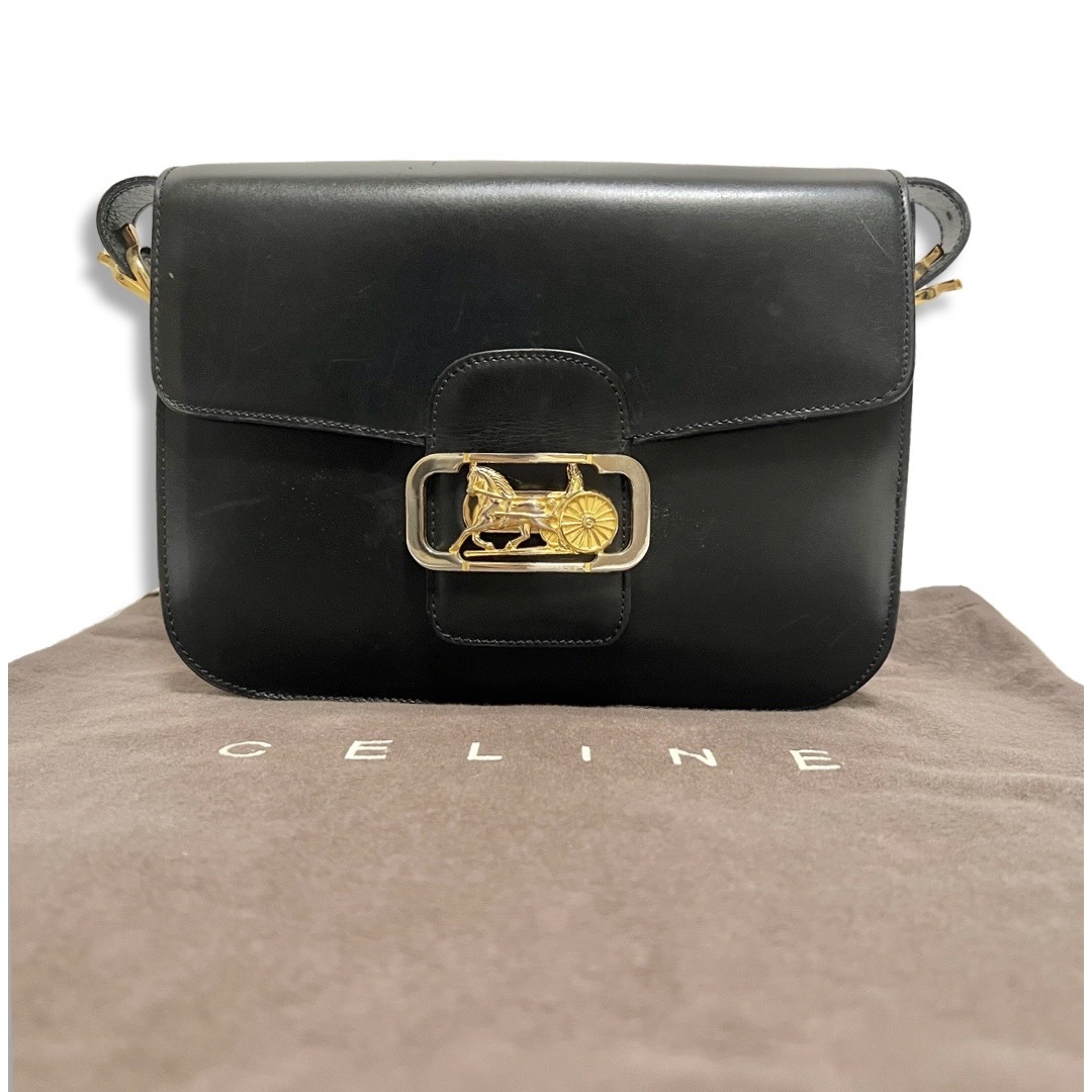 CELINE セリーヌ ホースキャリッジ 馬車金具 レザー ワンショルダー