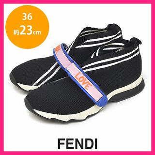 フェンディ(FENDI)の美品♪フェンディ ロゴ ベルクロストラップ スニーカー 36(約23cm)(スニーカー)