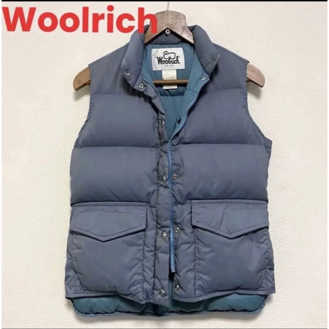 ウールリッチ　Woolrich　白タグ　USA製　ヴィンテージ　ダウンベスト　M