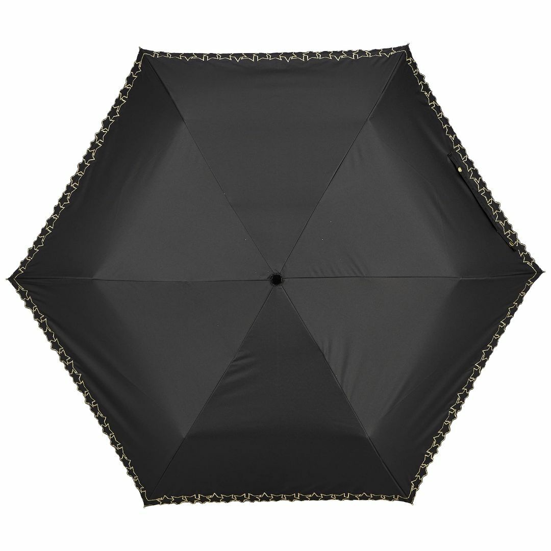 【色: ブラック】Wpc. 日傘 遮光フレームスタースカラップ刺繍mini ブラ 5
