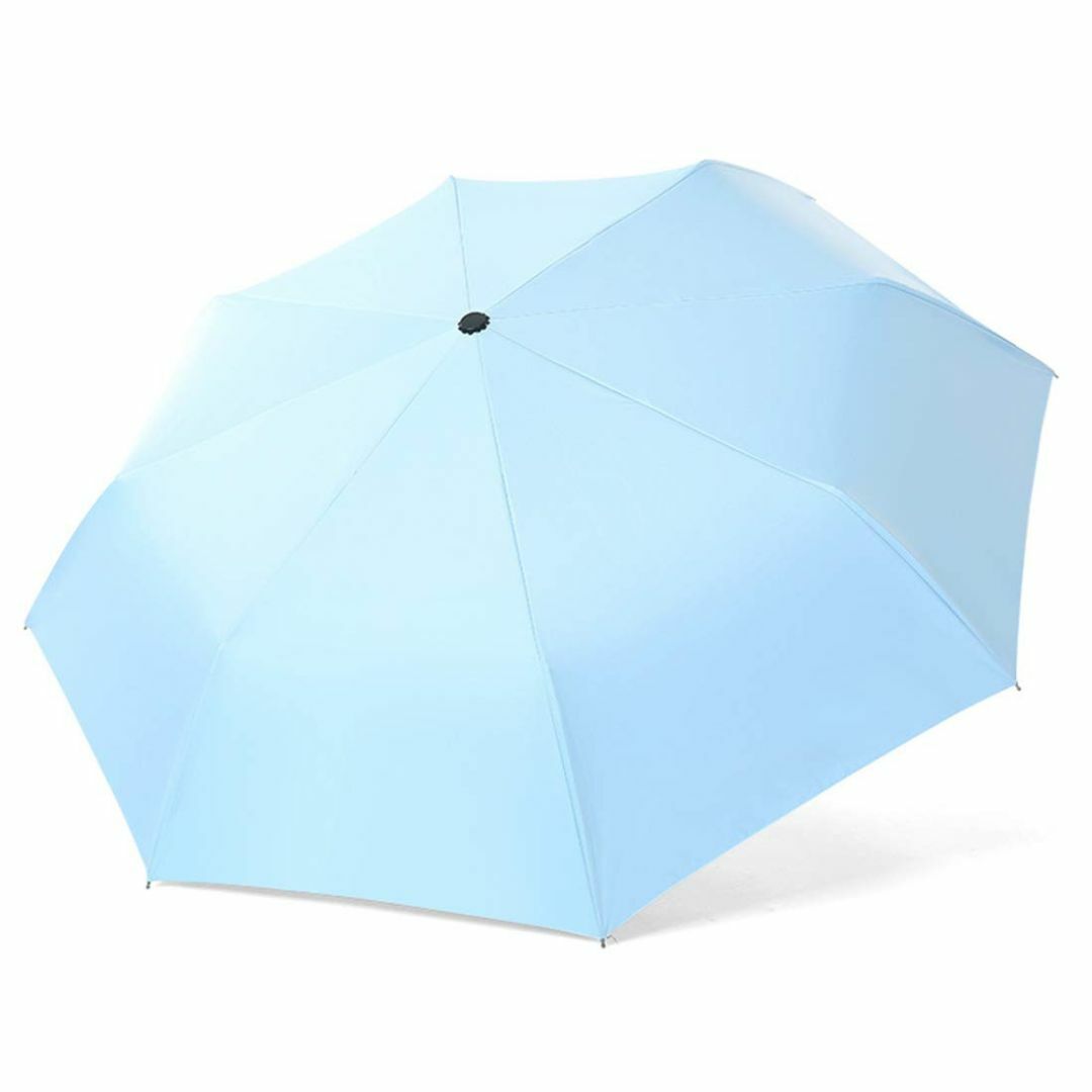 【色: ライトブルー】日傘 折りたたみ傘 ワンタッチ 自動開閉 レディース メン
