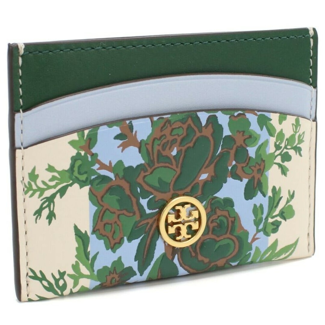 Tory Burch(トリーバーチ)のトリーバーチ カードケース 143037 960 IVORY-BLUE-GREE レディースのファッション小物(名刺入れ/定期入れ)の商品写真