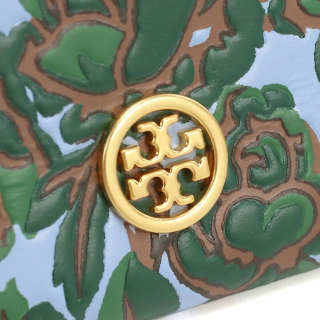 Tory Burch(トリーバーチ)のトリーバーチ カードケース 143037 960 IVORY-BLUE-GREE レディースのファッション小物(名刺入れ/定期入れ)の商品写真