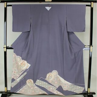 AA2972　色留袖　160㎝　薄紫系鳳凰唐花(着物)