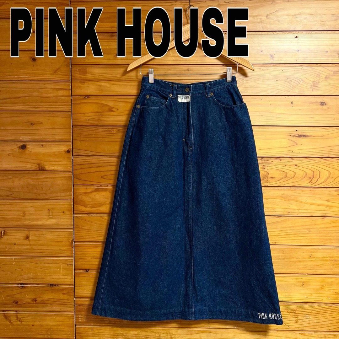 PINK HOUSE(ピンクハウス)のピンクハウス　デニム　スカート　ロング レディースのスカート(ロングスカート)の商品写真