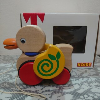 【クルリンダック】木製おもちゃ(手押し車/カタカタ)
