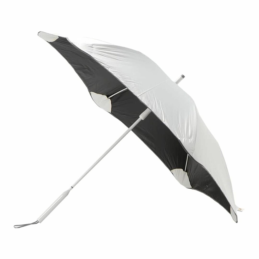【色: ホワイト】アイモハ 雨傘 レディース 長傘 6本骨 軽量 シンプル デザ