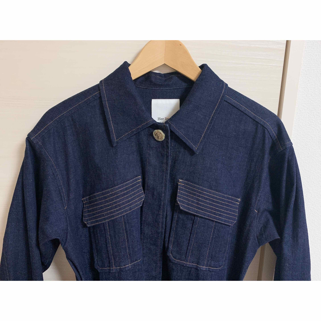 herlipto Belted Denim Long Jacket新品タグ付き