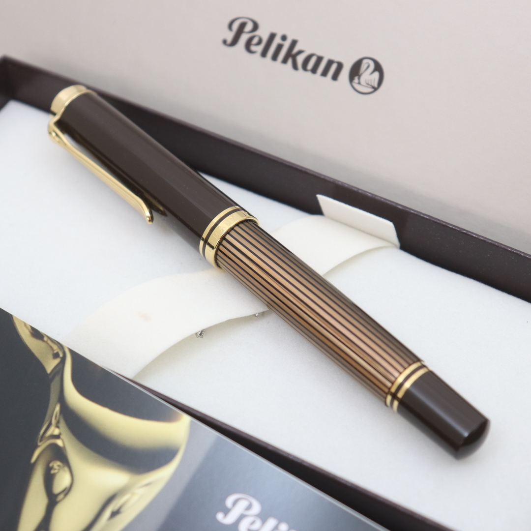 Pelikan ITH966VF0GGO 新品 ペリカン 万年筆 スーベレーン ブラウン ゴールド 茶縞 Fの通販 by ブランドハンズ｜ペリカン ならラクマ