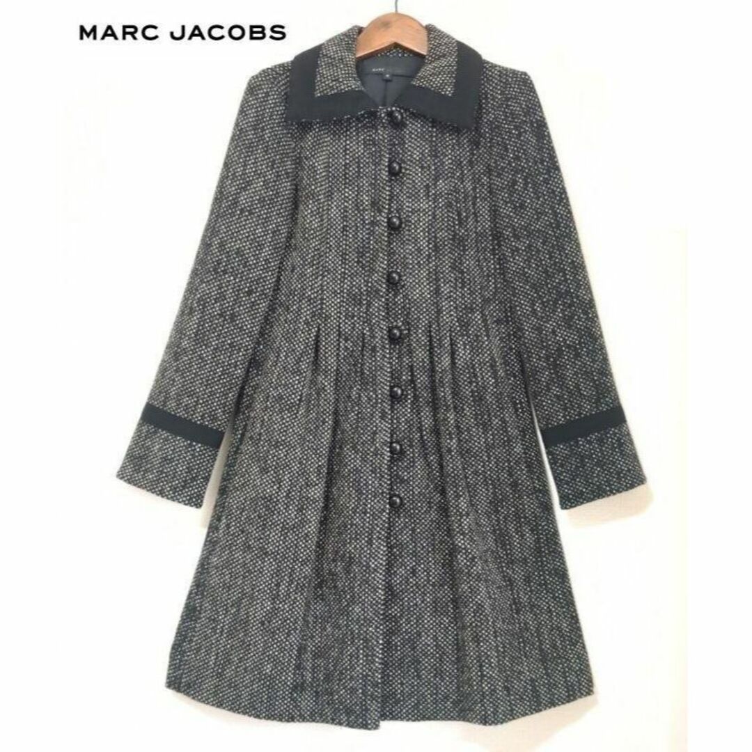 美品☆マークジェイコブス MARC JACOBS☆ツイードロングコート-