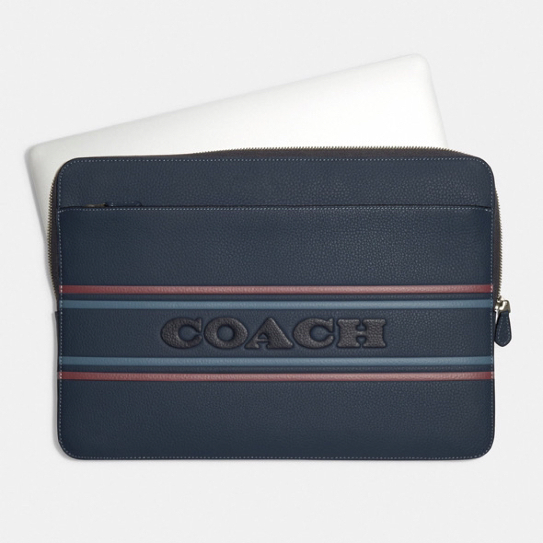 COACH(コーチ)のCOACH メンズ コーチ ストライプ バッグ PCケース CH068 新品 メンズのバッグ(ビジネスバッグ)の商品写真