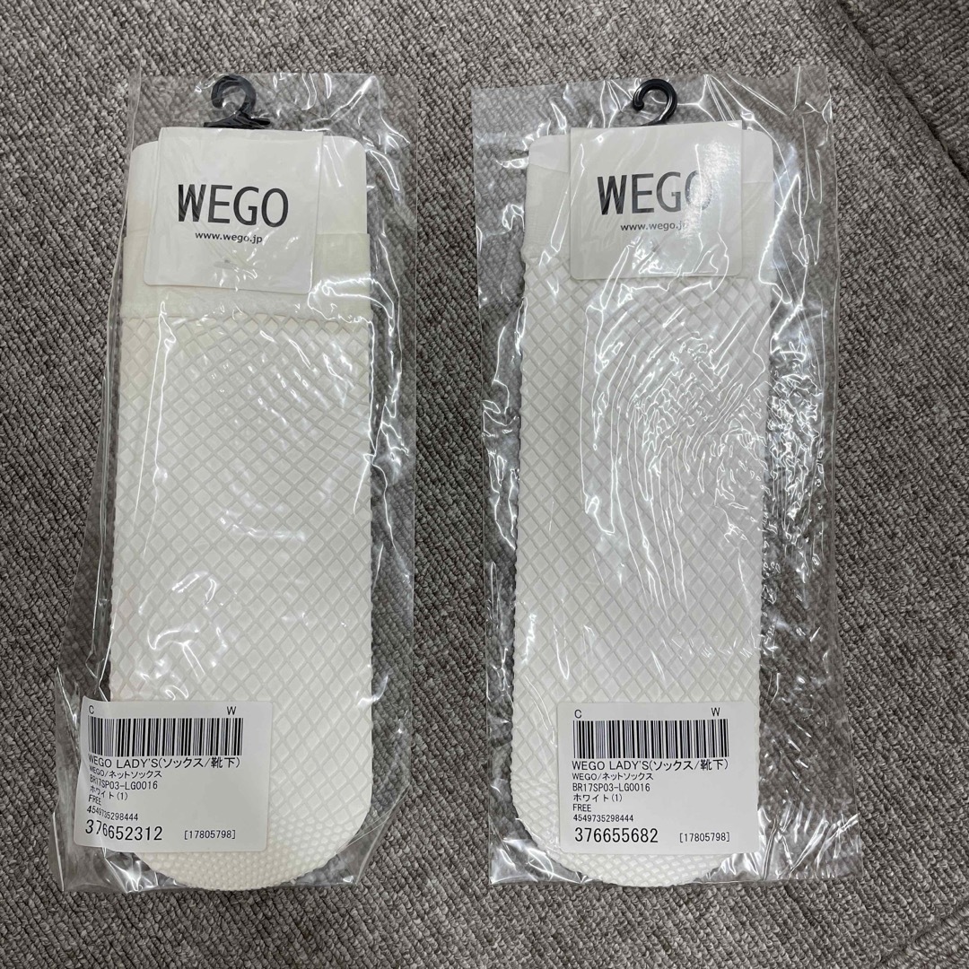 WEGO(ウィゴー)の新品 WEGO ネット ソックス 靴下 2足セット！ 未開封 網 レディースのレッグウェア(ソックス)の商品写真