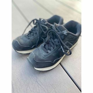 ニューバランス(New Balance)の美品♡ニューバランス♡スニーカー♡22.5cm♡黒♡NB♡キッズ♡子供♡靴(スニーカー)