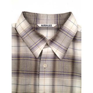 AURALEE オーラリー 23AW SUPER LIGHT WOOL CHECK SHIRT ...