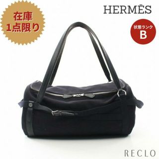 エルメス(Hermes)のブライドル50 ボストンバッグ トワルゴエラン レザー ネイビー シルバー金具 Y刻印(ボストンバッグ)