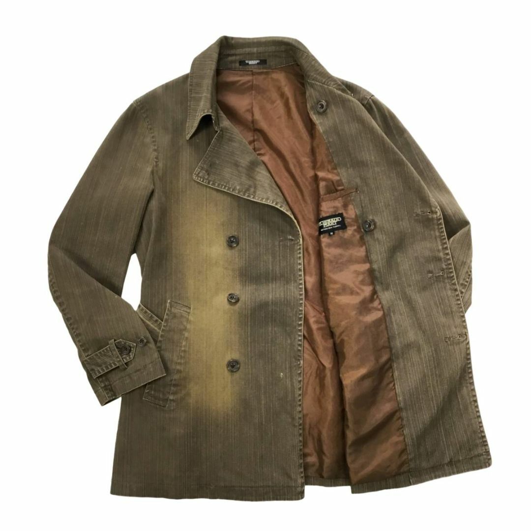 TORNADO MART(トルネードマート)のトルネードマート ウォッシュド加工 トレンチコート ブラウン メンズのジャケット/アウター(トレンチコート)の商品写真