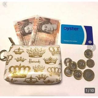 ハロッズ(Harrods)の新品タグ付　イギリス購入！ハロッズ　コインケース　エリザベス女王　クラウン　王冠(コインケース/小銭入れ)