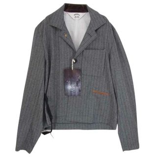 サンシー(SUNSEA)のSUNSEA サンシー 19AW 19A31 PENCIL STRIPE JACKET ウール ペンシル ストライプ ジャケット グレー系 2【新古品】【未使用】【中古】(その他)