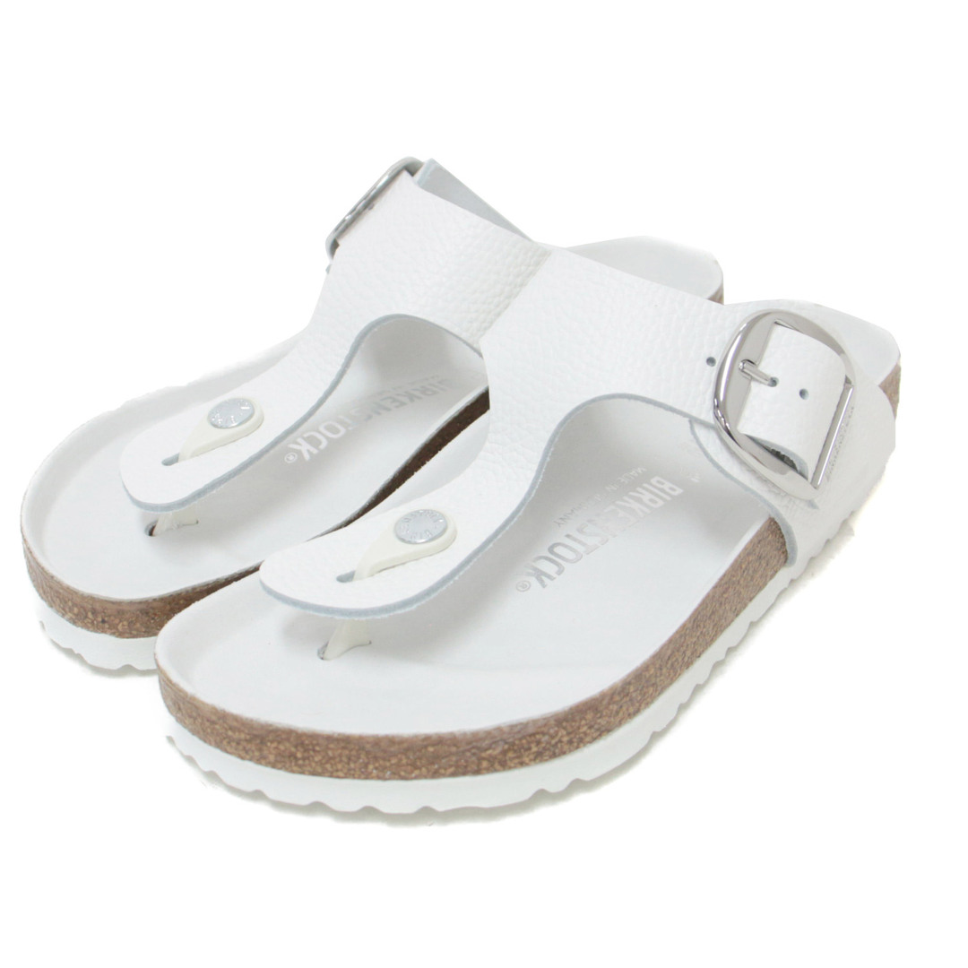 BIRKENSTOCK ビルケンシュトック サンダル トング サンダル ホワイト 白 37(24.0cm) シューズ 靴 フラット バックル Gizeh ギゼ レザー 大人女子 ぺたんこ ウェッジソール シンプル カジュアル ブランド 【レディース】靴/シューズ