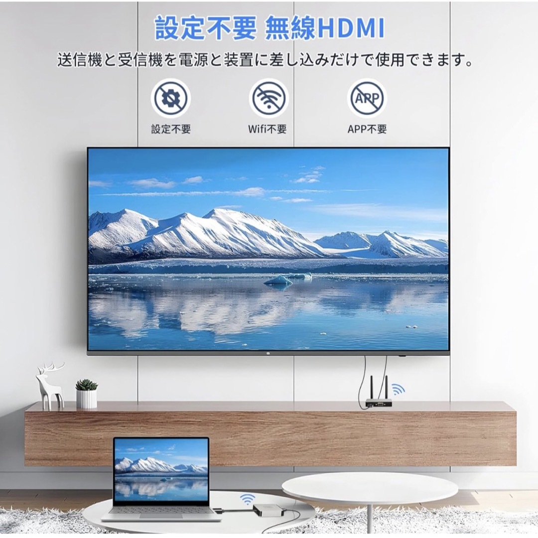 HDMI ワイヤレス接続　送受信機セット 3