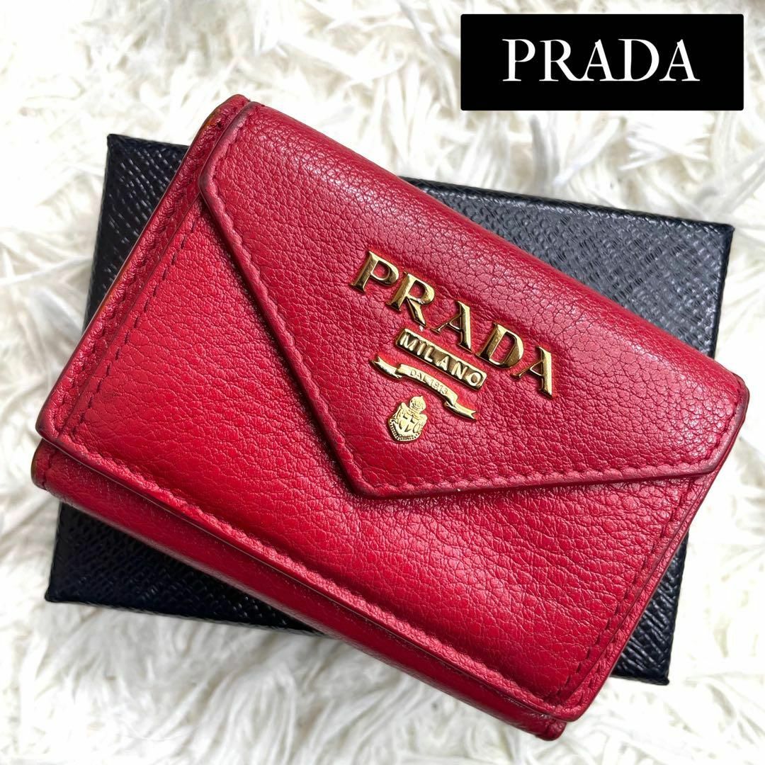 PRADA - ⋟人気品⋞ 付属品完備 / プラダ レターコンパクトウォレット ...