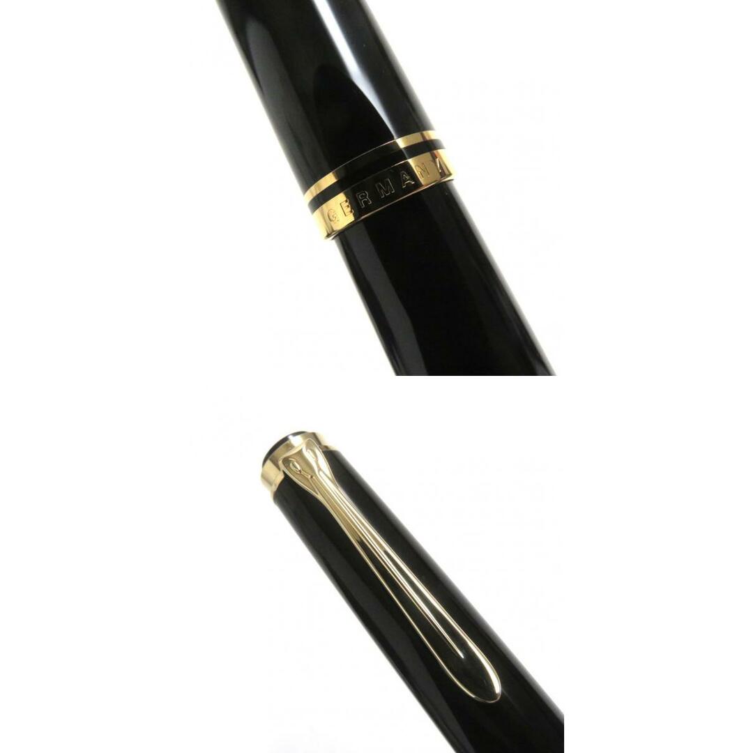 美品▼Pelikan ペリカン M405 スーベレーン 吸引式 ペン先14K 万年筆 ブラック×ゴールド Fニブ ドイツ製 箱・ケース・インク付き