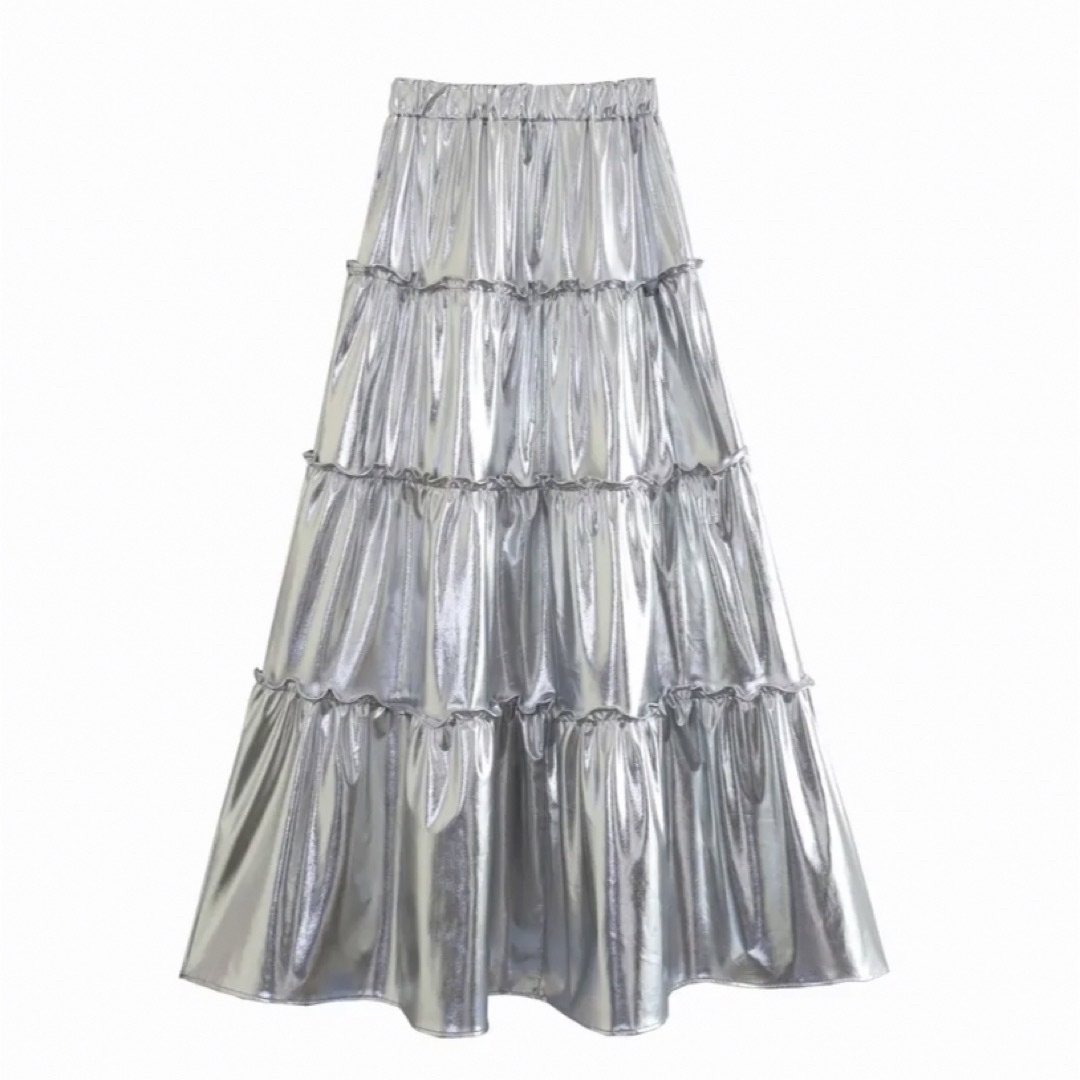 litmus Silver skirt シルバー　スカート　メタリック