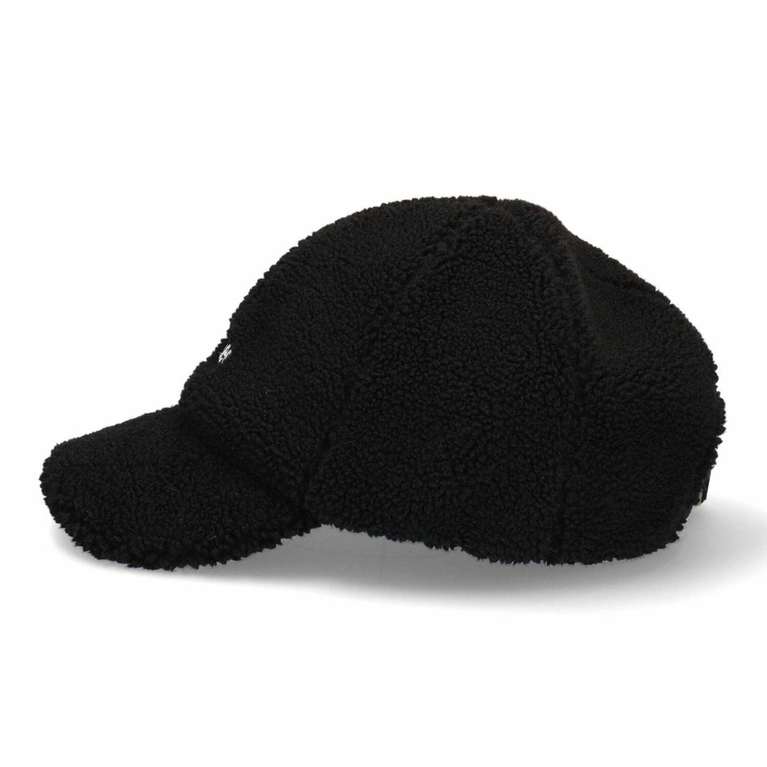 【色: 01 ブラック】[リー] ボア キャップ ロゴキャップ 帽子 もこもこ 1