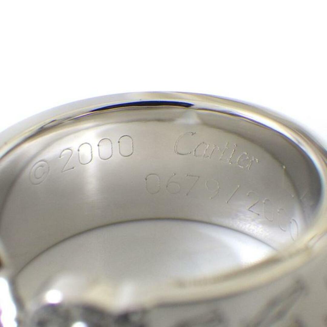 カルティエ Cartier リング C2 2C 2000年限定モデル ハッピーバースデー ロゴ ダイヤモンド K18WG 9号 / #49