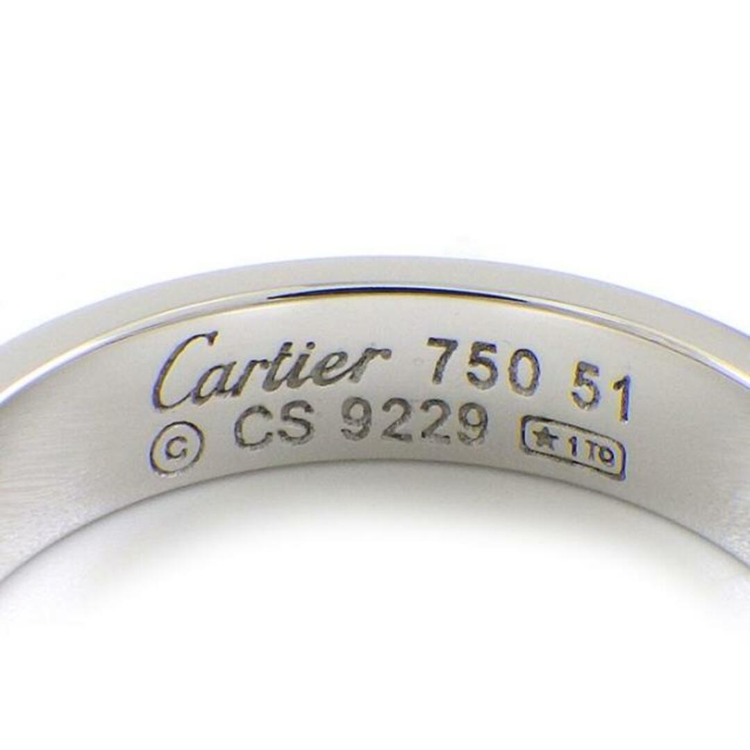 カルティエ Cartier リング ハッピーバースデー SM B4050900 ロゴ バンド C2 2C K18WG 10.5号 / #51 2