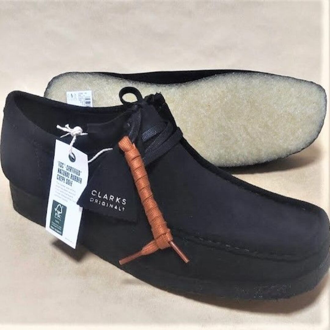 クラークスワラビーロー黒 CLARKS WALLABEE-LO UK9.0新着! | www