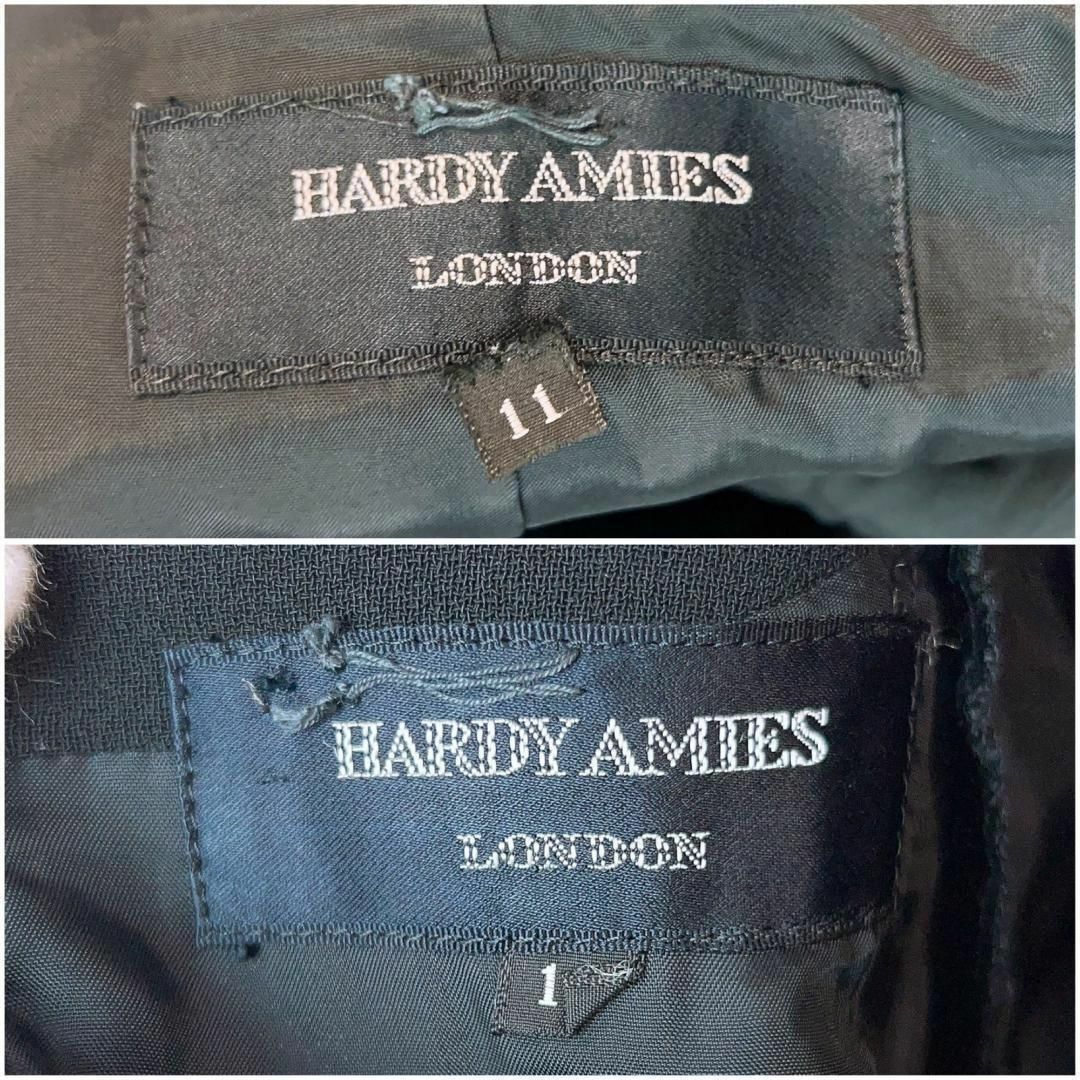 HARDY AMIES(ハーディエイミス)の高級スーツ ハーディーエイミス 11号 ワンピースセットアップ ブラック レディースのフォーマル/ドレス(スーツ)の商品写真