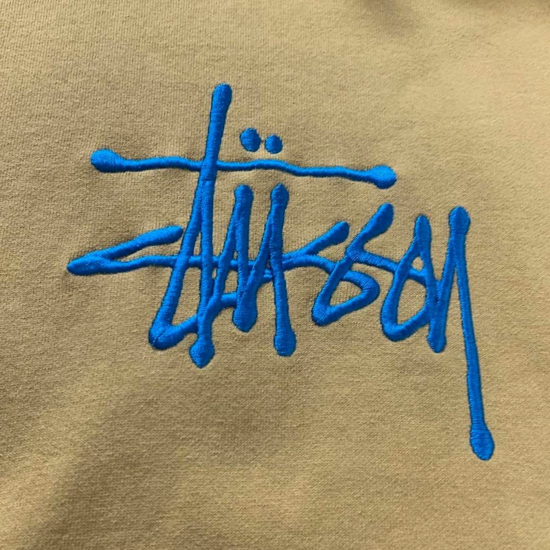 【超希少カラー】STUSSY センター 刺繍ロゴ 希少 パーカー 即完売モデル