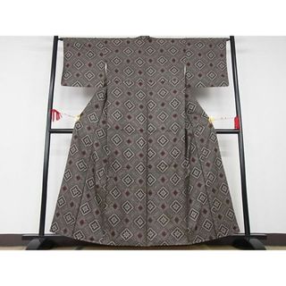 平和屋-こころ店□希少 本場大島紬 龍郷絣 着丈157cm 裄丈64cm 正絹