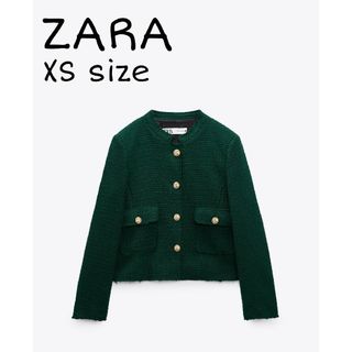 ZARA テクスチャー入り生地カーディガン　Mサイズ