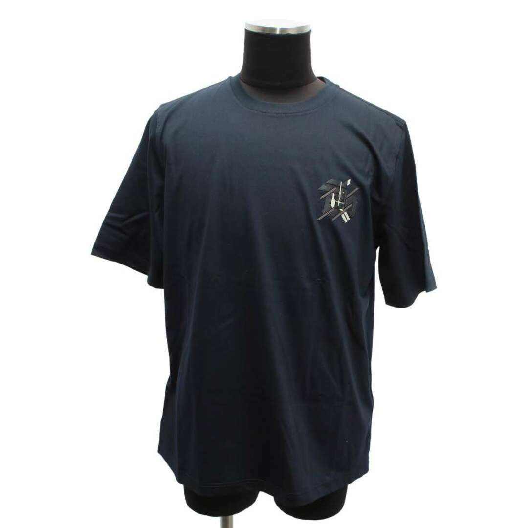 Tシャツ/カットソー(半袖/袖なし)エルメス Tシャツ スーパーH Super コットン メンズサイズM HERMES トップス 黒