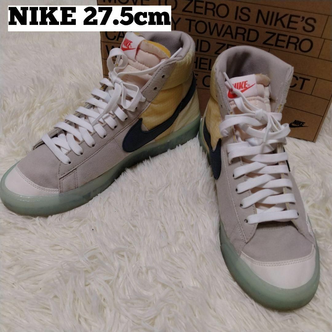 NIKE BLAZER MID 27.5cm グレー靴/シューズ