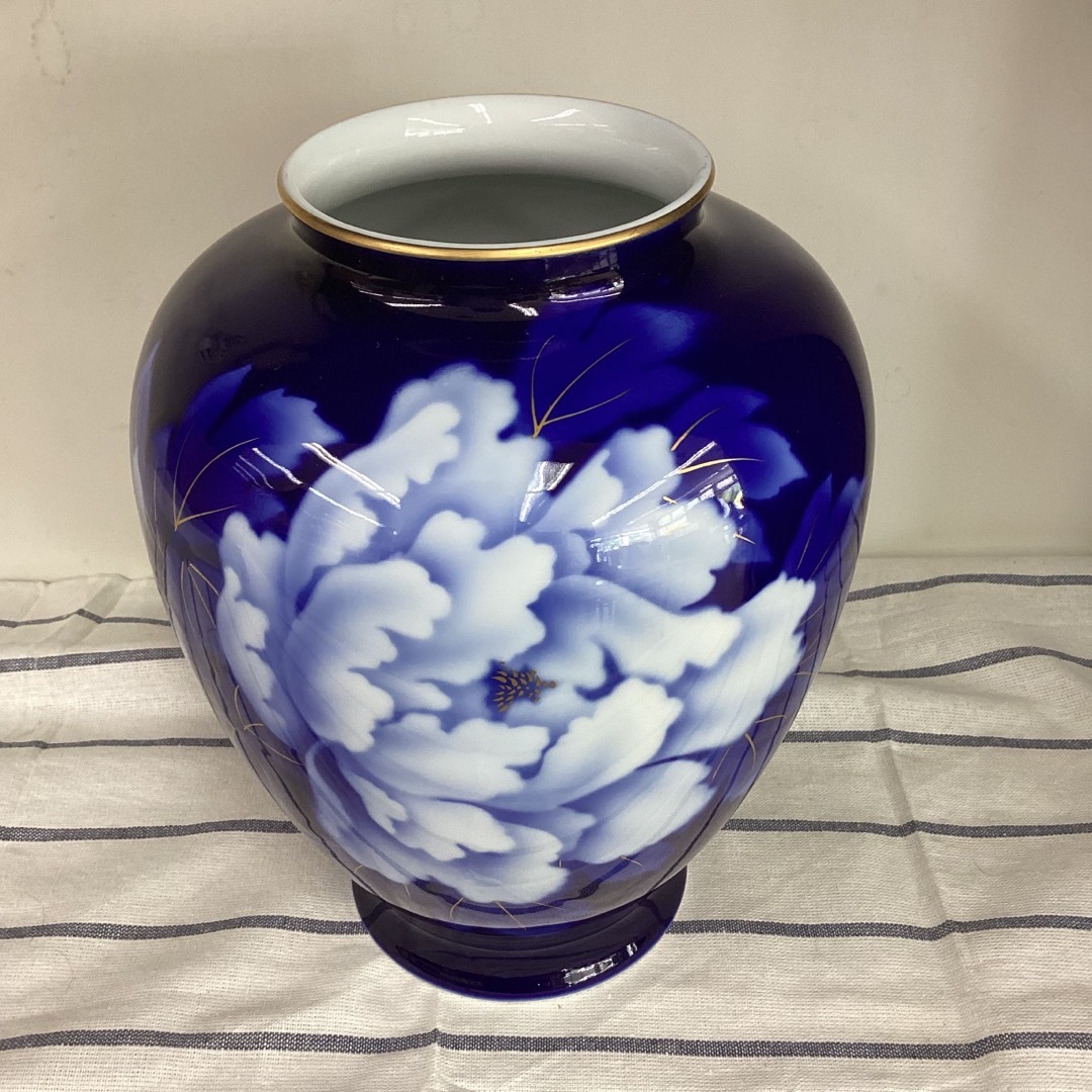 深川製磁 - 深川製磁 花瓶 牡丹の通販 by さち's shop|フカガワセイジ 深川製磁 - 深川製磁 花瓶 牡丹の通販 by さち's shop|フカガワセイジ
