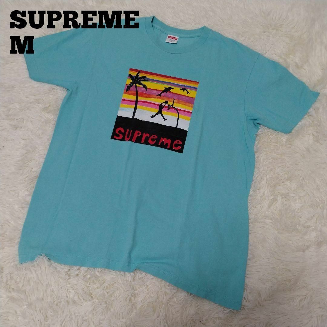 SUPREME Tシャツ M エメラルドグリーン