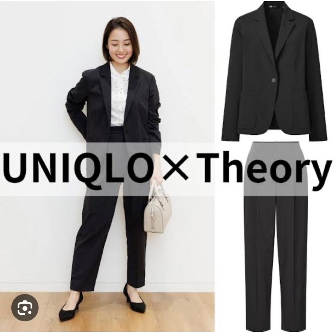 レディースUNIQLO×Theory  コラボ　感動　パンツスーツ上下　黒　Mサイズ