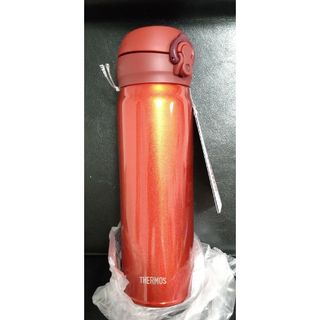 サーモス(THERMOS)の即決OK！新品未使用　サーモスケータイマグ　メタリックレッド　箱無し　0.5l(弁当用品)