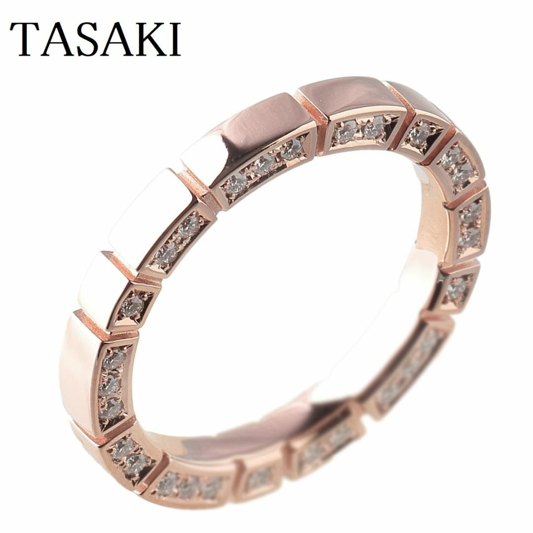 TASAKI(タサキ)のタサキ ダイヤ リング ピアノ フルダイヤ 約13号 SG750 0.17ct RD-F2461型 箱 保証書(2018年) TASAKI 田崎真珠【13293】 レディースのアクセサリー(リング(指輪))の商品写真