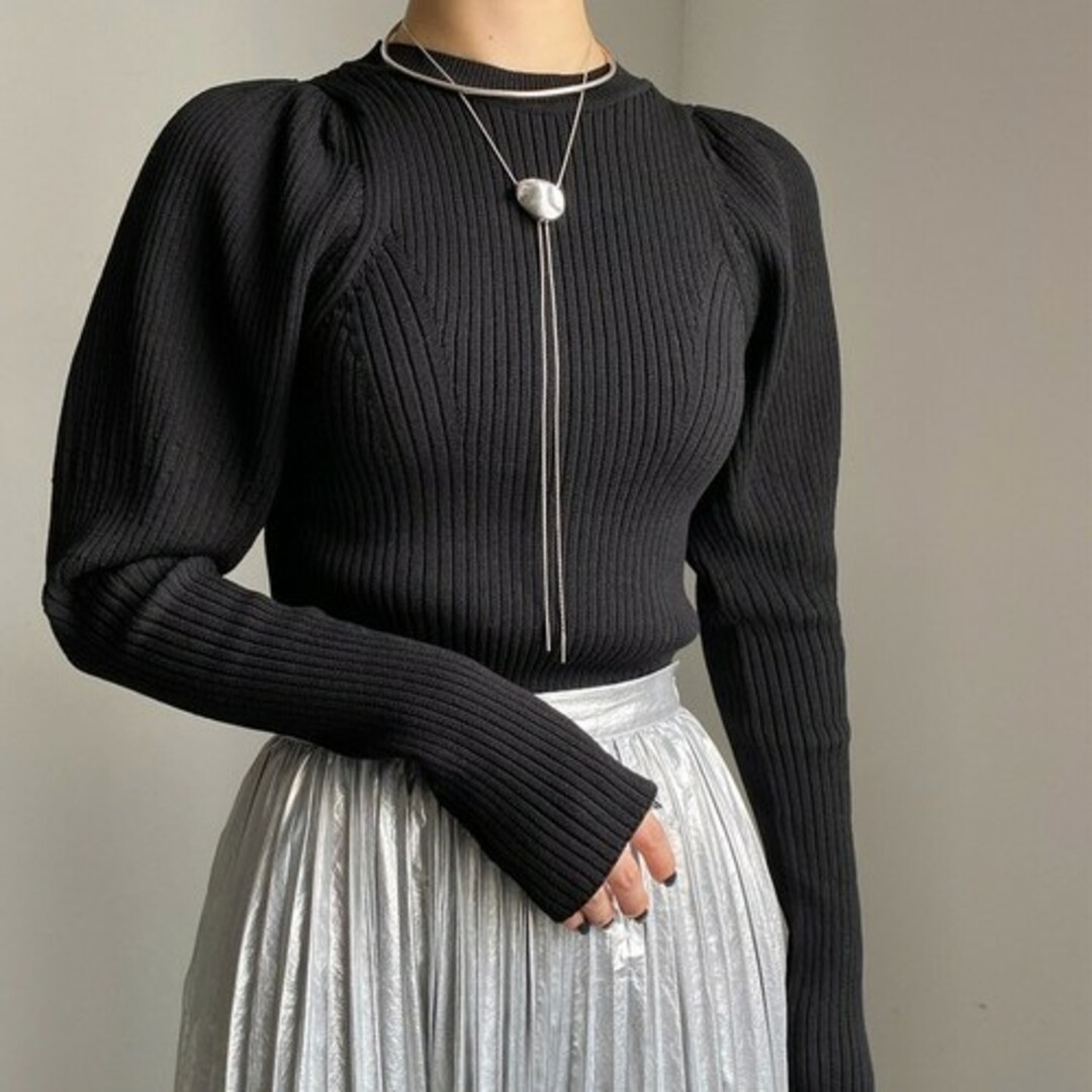 Ameri VINTAGE(アメリヴィンテージ)のAmeriVINTAGE HIGH TENSION SHOULDER KNIT レディースのトップス(ニット/セーター)の商品写真