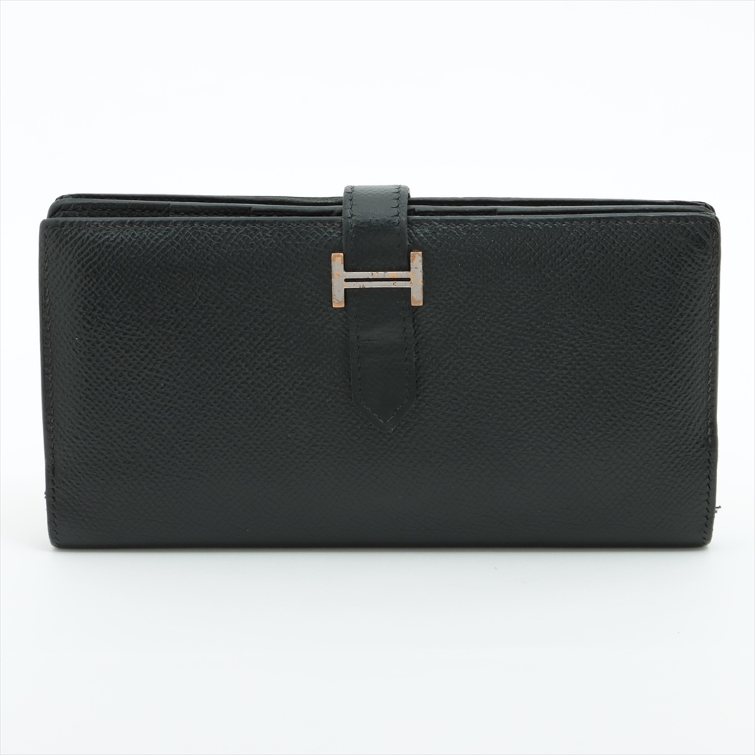 HERMES - エルメス ベアンスフレ ヴォーエプソン  ブラック レディース 長財布