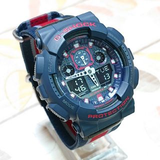 超美品【CASIO/G-SHOCK】デジアナ メンズ腕時計 GA-100MC-2